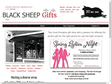 Tablet Screenshot of blacksheepgiftshop.com